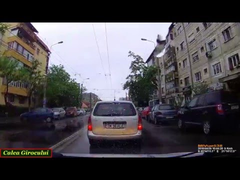 Timişoara: Calea Girocului - Auchan Nord. (1.5x - Rainy weather)