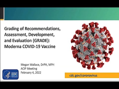 Feb 4, 2022 ACIP Meeting - GRADE: Moderna COVID-19 vaccine & VOTE