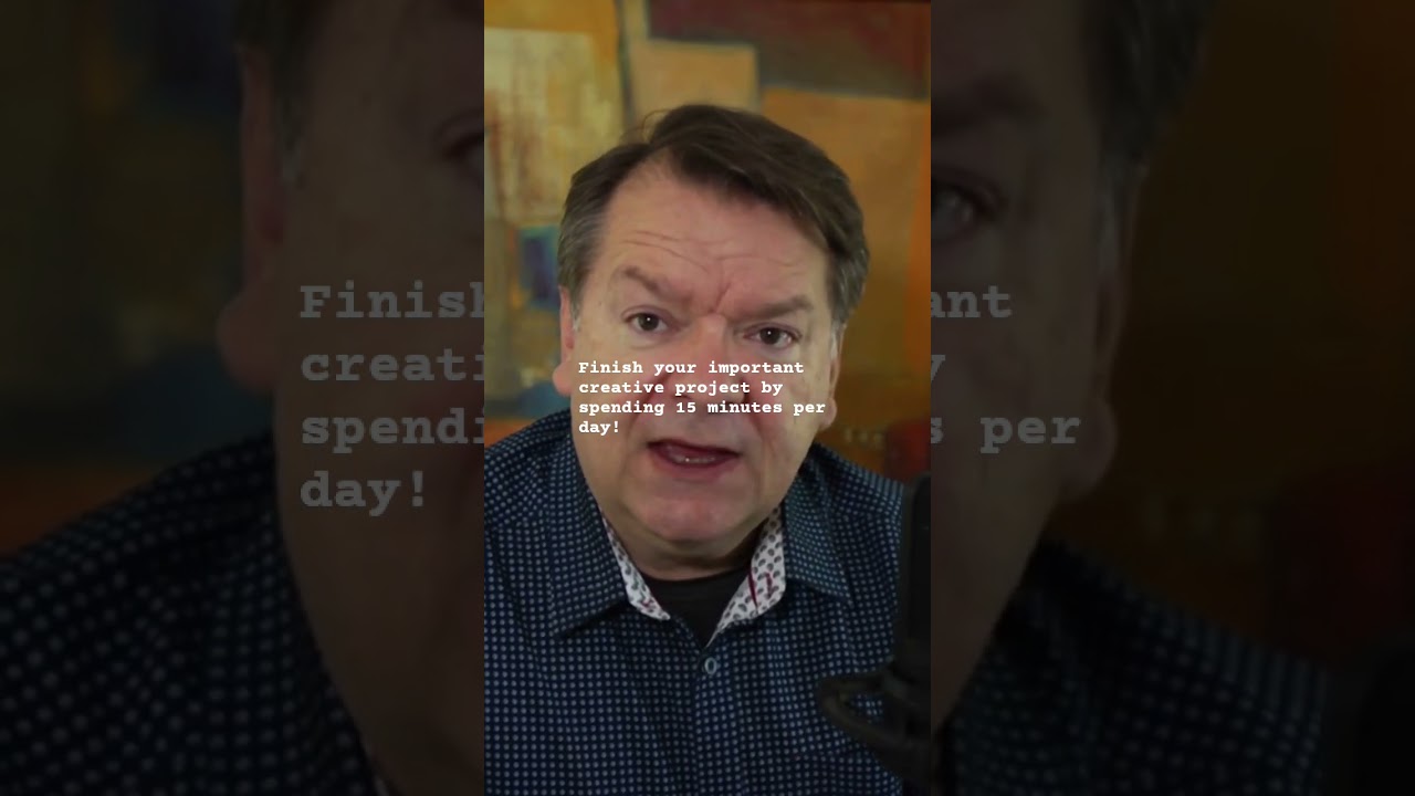 You can complete your creative project in 15 minutes per day. #commitment #15minsperday #completion