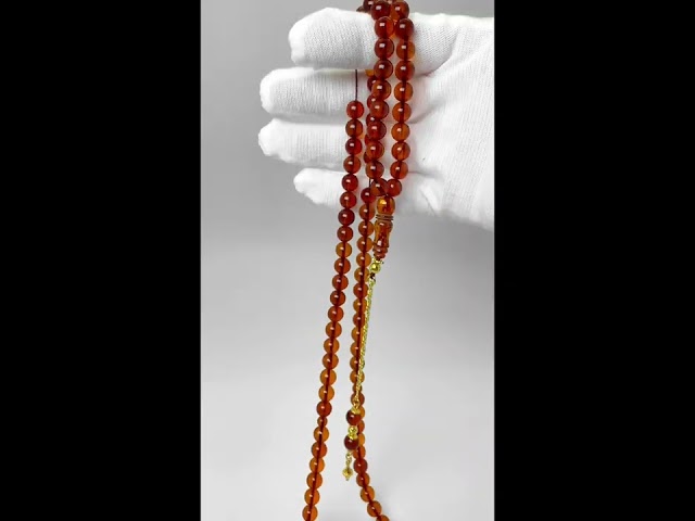 قوافل سبحة من الكهرمان بلطيقي طبيعي اصلي Namb0126