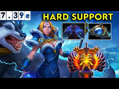 Crystal Maiden Immortal Hard Support - Dota 2 Patch 7.39e Pro Pub Gameplay