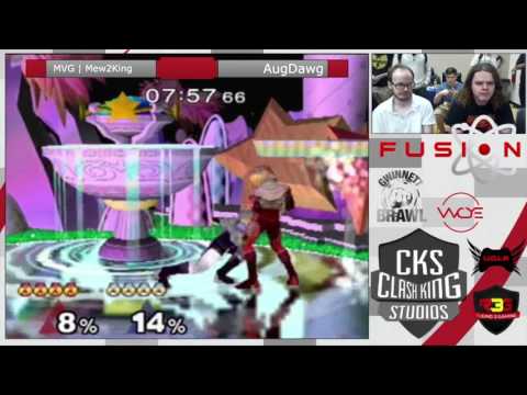 Fusion 3 - Winners R2 - MVG | Mew2King (Red) vs Augdawg (Sheik)