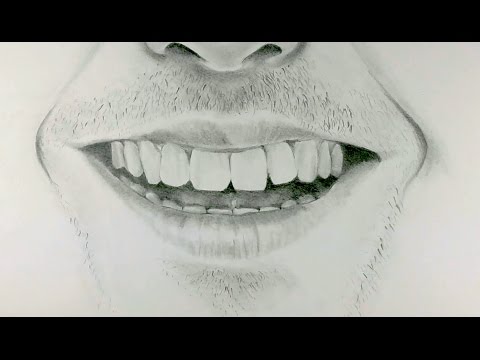 How to draw a smiling mouth