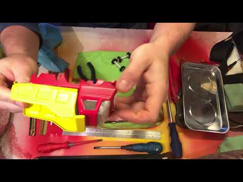 Restored red and yellow mini Tonka tipper/dump truck, FREE giveaway, Lone Star, Matchbox, Hot wheels