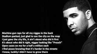 Drake - Wu Tang Forever, Lyrics on Screen