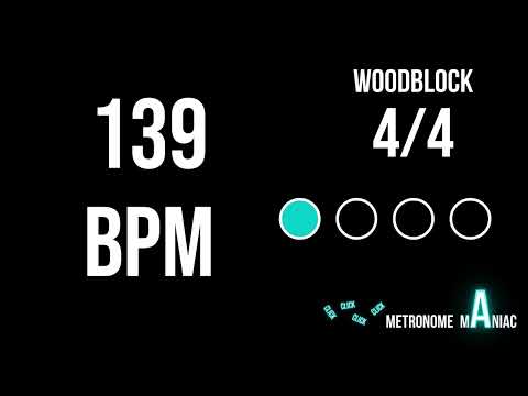 Metronome 139 BPM 4/4 - Woodblock