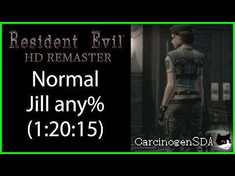 Resident Evil HD Remaster (PC 120FPS) Speedrun - Jill any% (1:20:15)