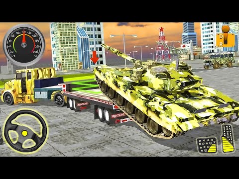 US Army Cargo Truck - Tank Transporter Truck Driving Game | Android Gameplay