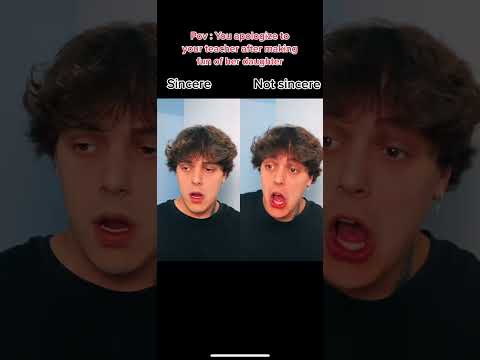 Sincere VS Not sincere