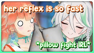 Cecilia’s Inner Sekiro Leaks Out When Kiara Tries to Hit Her in a Pillow Fight