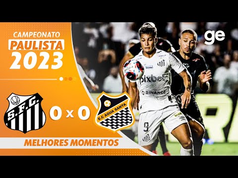 Gols e lances de Santos x Água Santa
