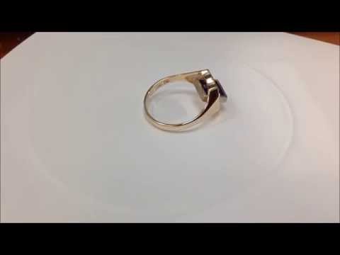 9ct Yellow Gold Orange Order Signet Ring Shield ShapeReversable Head