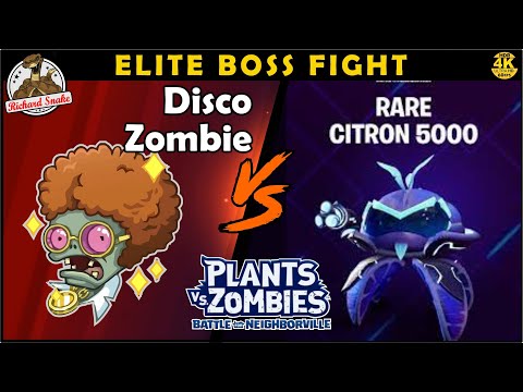 PvZ 3: Battle for Neighborville Citron 5000 vs Disco Zombie Elite Boss Fight Garden Ops Gameplay
