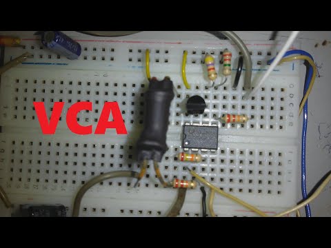 VCA using DIY LED and LDR Optocoupler, on Breadboard (with schematic)