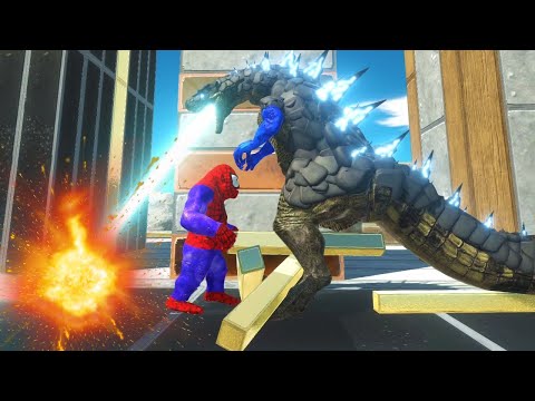 GODZILLA vs SPIDER MAN Epic Battle - Animal Revolt Battle Simulator | arbs