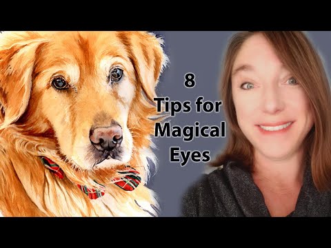 How to Paint  Realistic Dog Eyes - 8 Tips for Magical, Dreamy Eyes for Watercolor Beginners