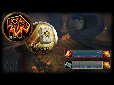 Prot Pally Resto Sham vs Shadow Priest Mage