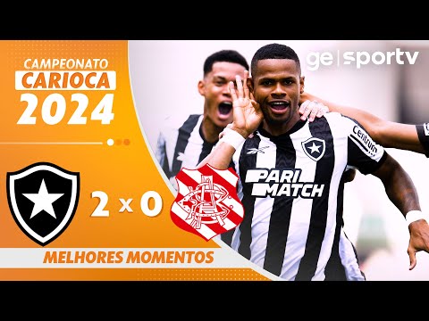 BOTAFOGO 2 X 0 BANGU | MELHORES MOMENTOS | CAMPEONATO CARIOCA 2024 | ge.globo