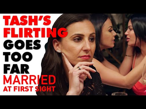 Amanda watches on as Tash is 'flirtatious' with other girls at the Dinner Party | MAFS 2020