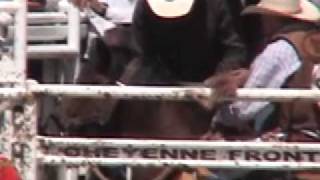 preview picture of video 'Cheyenne Rodeo Champion's Horse Shocked!'