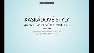 Kaskádové styly (CSS) – Úvod