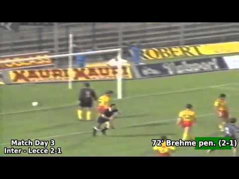 Serie A 1989-1990, day 3: Inter - Lecce 2-1 (Brehme goal)