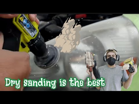 Dry sanding is the best method for headlight restoration