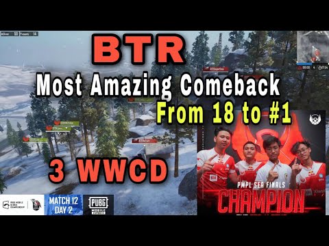 BTR Takes 3 Chicken Dinner in PMGC W1D2