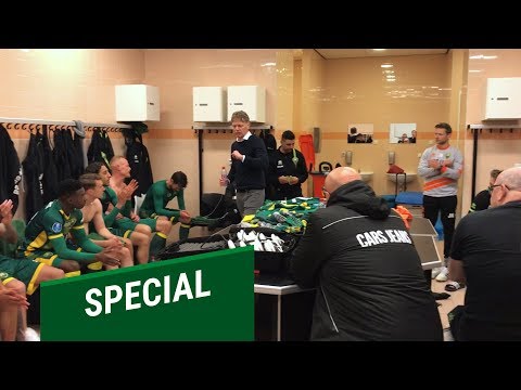 Kijkje in de kleedkamer: Fons Groenendijk na de zege bij AZ