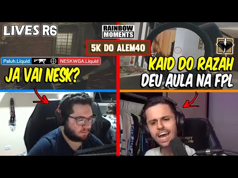 PALUH EVAPORANDO O NESK, 4K DO RAZAH NA FPL, 5K LINDO DO ALEMAO E MAIS - MELHORES MOMENTOS LIVES R6