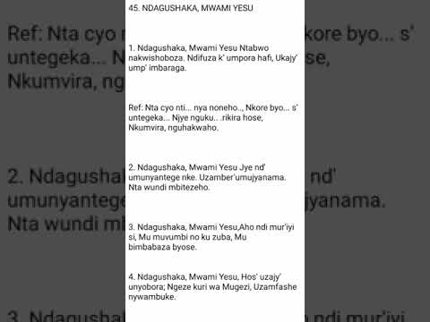 Ndagushaka mwami Yesu (45) mu ndirimbo zo gushimisha Imana