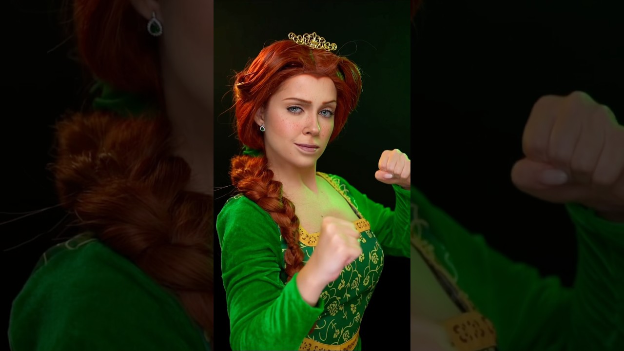 Princess Fiona💚 Ib: @cristinagoat #shrek#fiona#cosplay#transition#makeup
