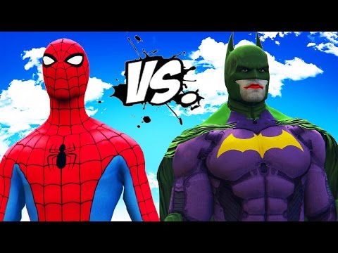 SPIDER-MAN VS JOKER BATSUIT - The Laughing Knight ( Joker / Batman ) vs Spiderman Video