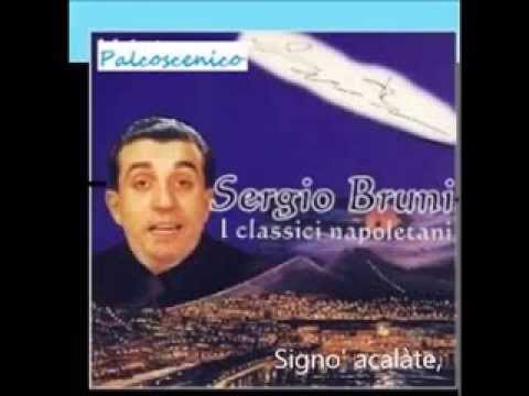 Sergio Bruni  canzone Palcoscenico con testo video Mario Ferraro