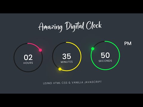 Amazing Working Digital Clock Using Html Css Svg Javascript Simple Javascript Project