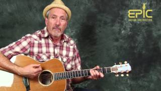 Play EZ classic country song Merle Haggard No Hard Times Blues guitar lesson with chords strums