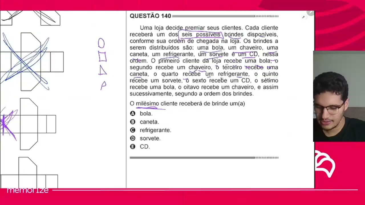 Resolução em Vídeo — Questão 140 ENEM 2014 PPL