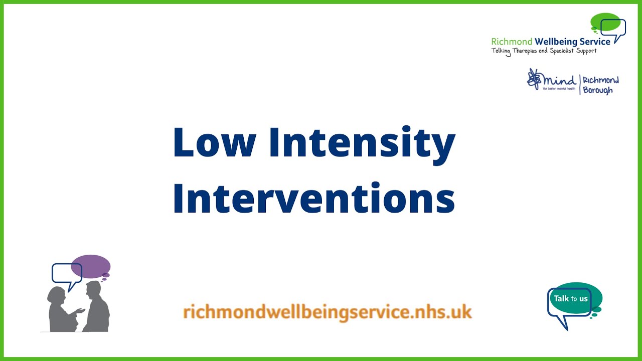 Low Intensity Interventions - Richmond Wellbeing Service