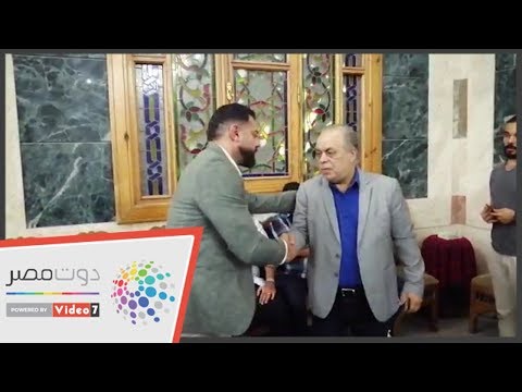 أشرف زكي وعمرو يوسف ومحمود قابيل في عزاء المخرج محمد النجار