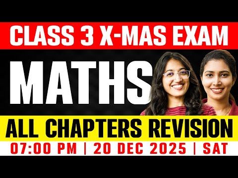 Class 3 Maths Christmas Exam | All Chapters Revision | Exam Winner