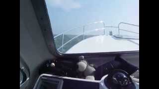 preview picture of video 'Hardy Mariner Motor Boat in Rough Weather - Solent Cruising Beaulieu to Hamble F5/6 wind over tide'