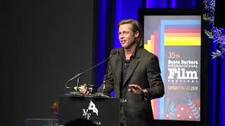 SBIFF 2020 - David Fincher Presents Maltin Modern Master Award & Brad Pitt Speech video