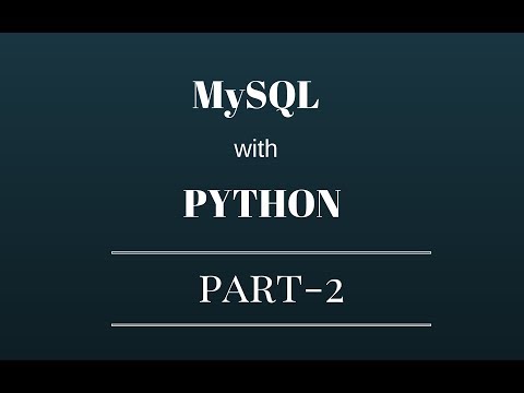 MySql with Python --[PART-2]
