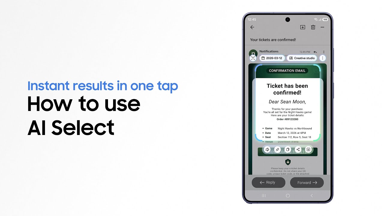 How to use AI Select | Galaxy AI | Galaxy S26 Series | Samsung - YouTube