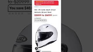Motorhelmets Store Sale HJC Solid Adult Street Motorcycle Helmets #shorts #youtubeshorts #discount
