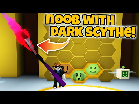 Noob With Dark Scythe! Gets 50 Bees in 1 Hour! (Bee Swarm Simulator)