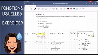 Correction TD13 exercice 9 : simplification d'expressions en arccos, arcsin et arctan