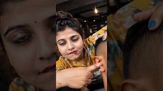 Chaitali Barber Did The Most Satisfying Oiled Finger Ear Massage ASMR #shorts #earfinger