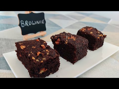 Eggless Brownie / Walnut Brownie / Perfect Brownie / Chocolate walnut Brownie