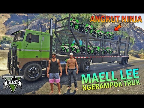 PREMAN TERKUAT RAMPOK TRUK ANGKUT NINJA - GTA 5 YOUTUBER KOCAK PARODY